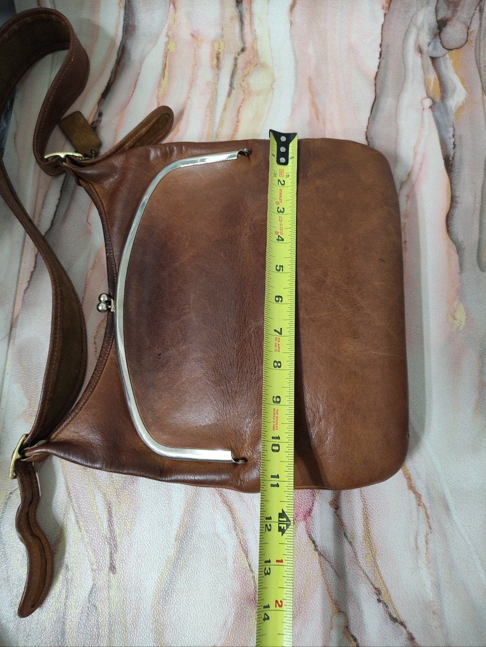 Vintage Coach 9475 Frame Big Mouth Kisslock Pouch Circa 1973 Cartouche - Picture 9 of 16
